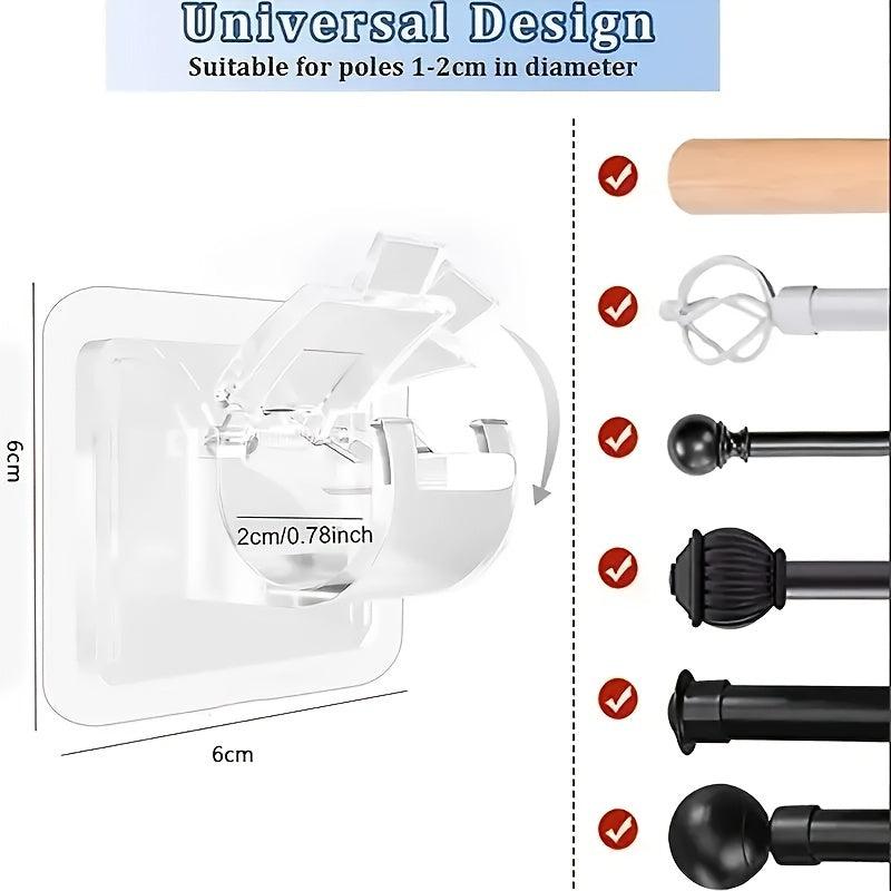 Adhesive Curtain Rod Brackets for Bathroom Hotel