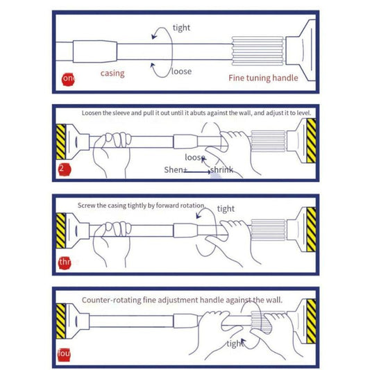 1pc Telescopic Curtain Rod Multifunctional Shower Curtain Rod