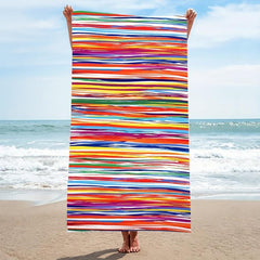 Boho Beach Towel Quick Drying Soft Absorbent Double Sided Plush Fabric Blanket