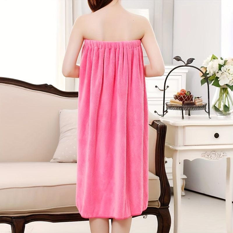 Coral Velvet Bath Skirt Absorbent Bathrobe