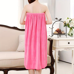 Coral Velvet Bath Skirt Absorbent Bathrobe