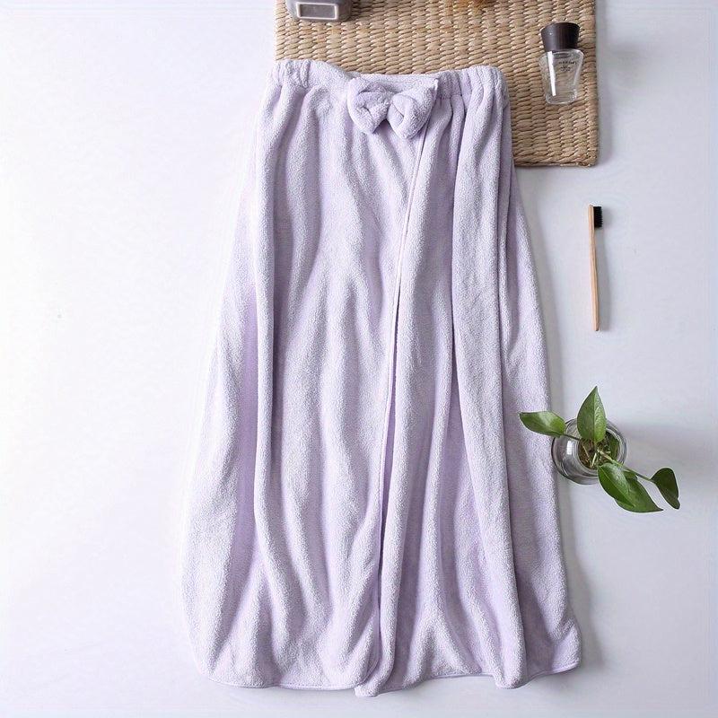 Coral Velvet Bath Skirt Absorbent Bathrobe