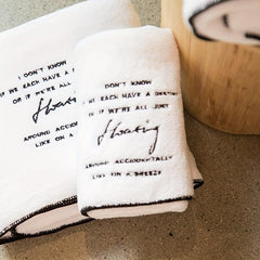 Embroidered Hand Towel Coral Fleece Soft Skin-friendly Face Towel