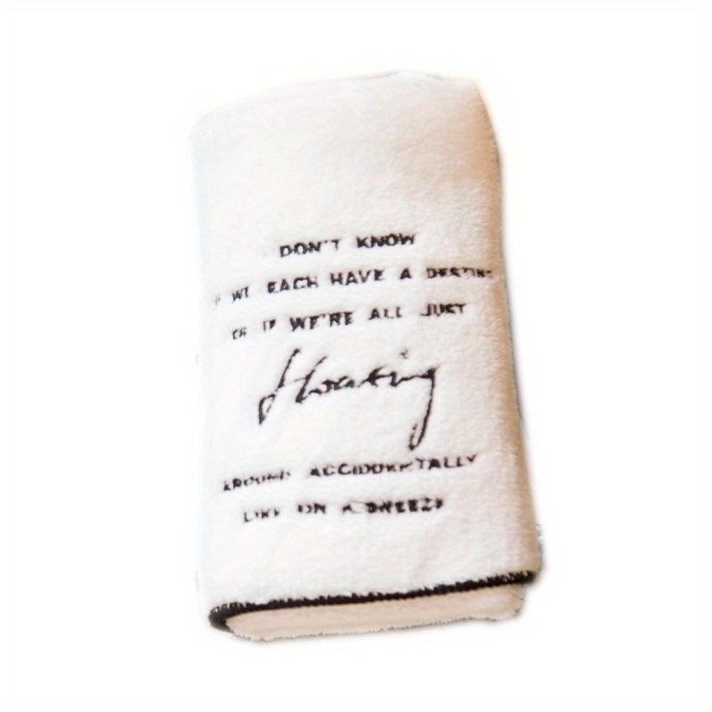 Embroidered Hand Towel Coral Fleece Soft Skin-friendly Face Towel