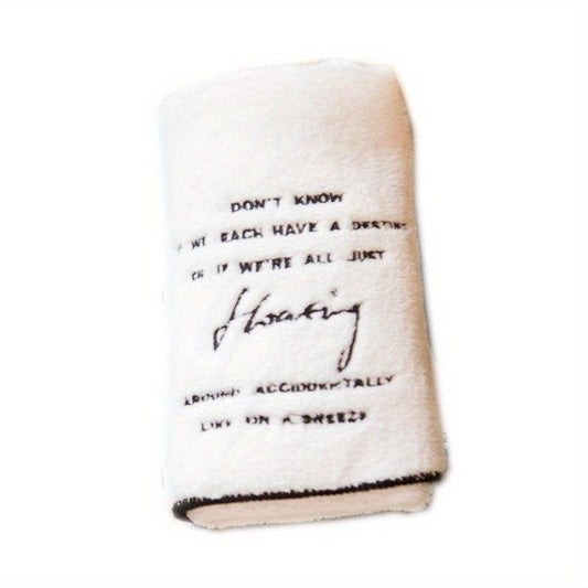 Embroidered Hand Towel Coral Fleece Soft Skin-friendly Face Towel