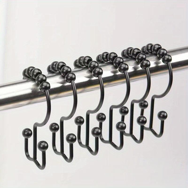 1pc Mountain Hooks Roller Ball Curtain Shower Curtain Hooks