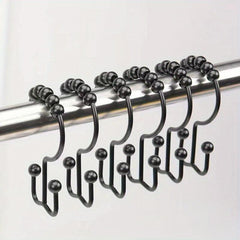 1pc Mountain Hooks Roller Ball Curtain Shower Curtain Hooks
