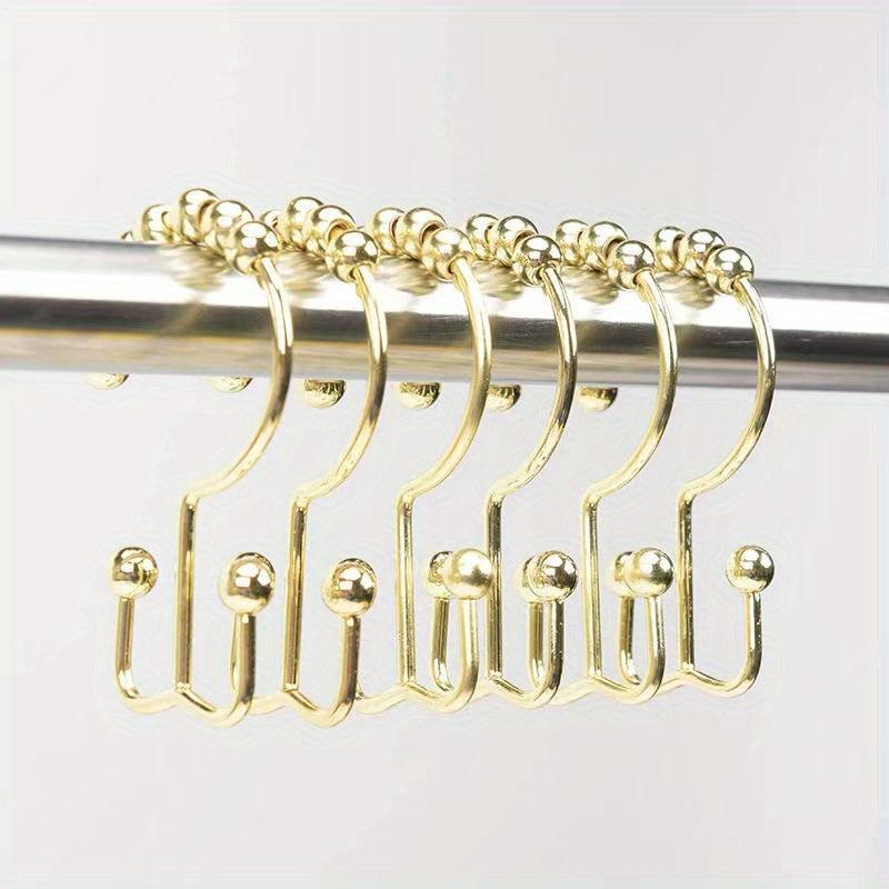 1pc Mountain Hooks Roller Ball Curtain Shower Curtain Hooks