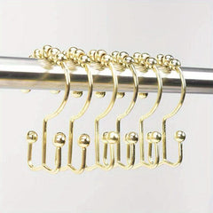 1pc Mountain Hooks Roller Ball Curtain Shower Curtain Hooks