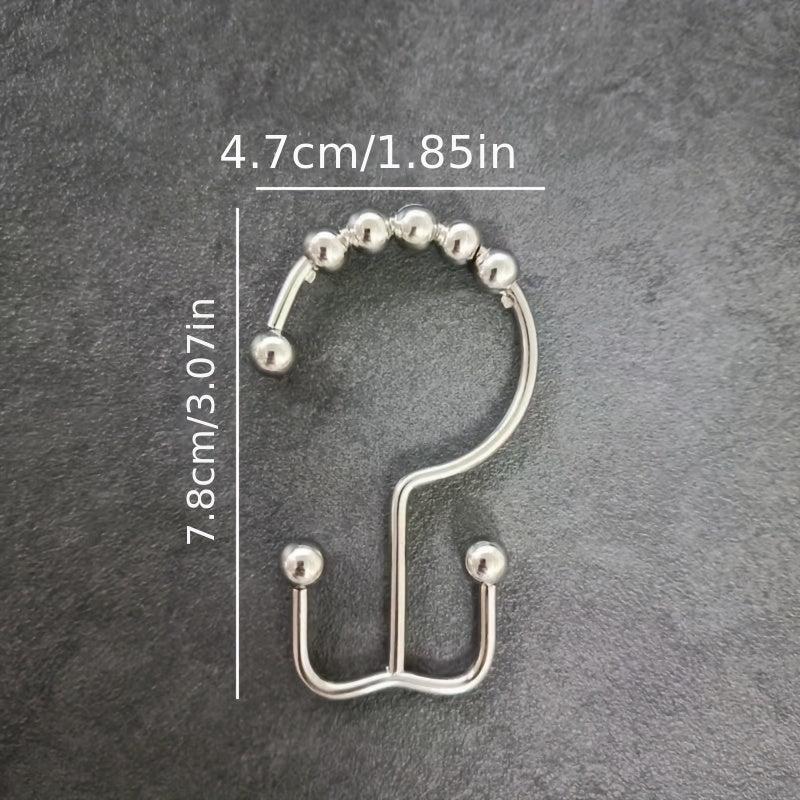 1pc Mountain Hooks Roller Ball Curtain Shower Curtain Hooks
