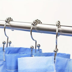 1pc Mountain Hooks Roller Ball Curtain Shower Curtain Hooks