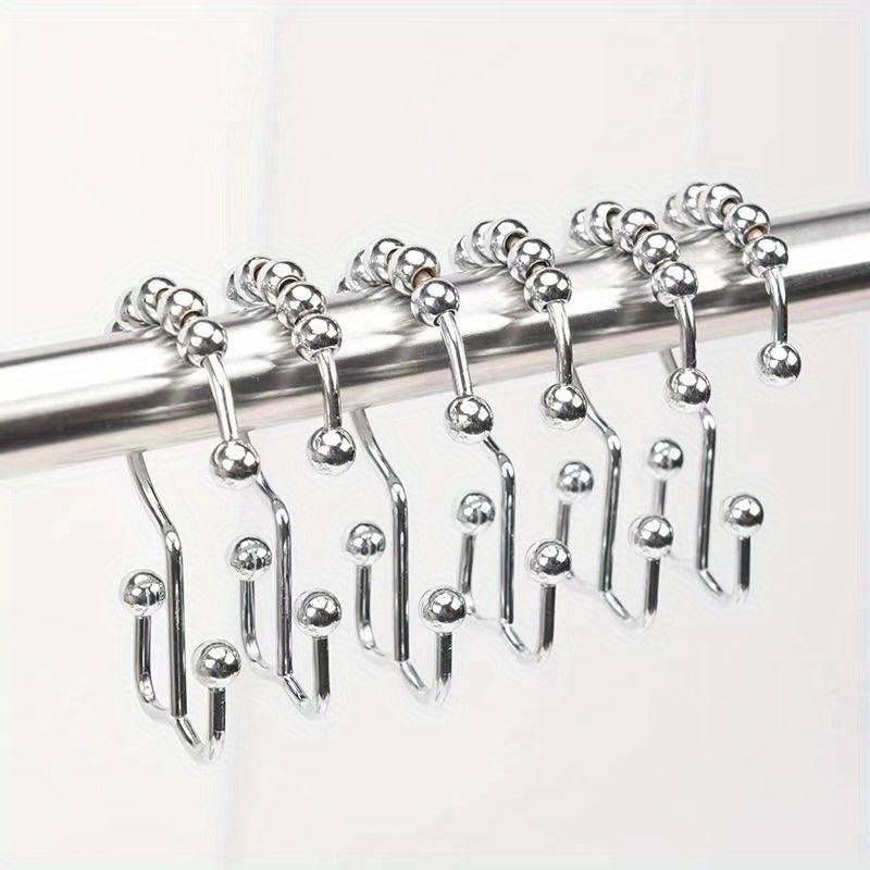 1pc Mountain Hooks Roller Ball Curtain Shower Curtain Hooks