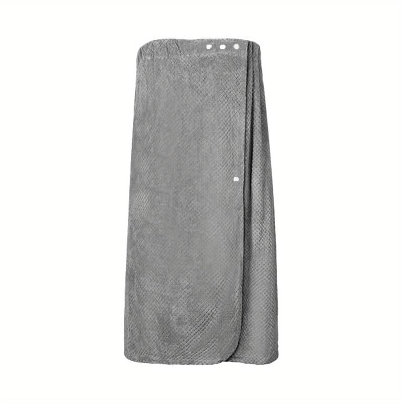Wearable Bath Towel Bath Skirt with Elastic Band Absorbent Bathrobe