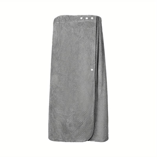 Wearable Bath Towel Bath Skirt with Elastic Band Absorbent Bathrobe