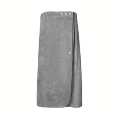 Wearable Bath Towel Bath Skirt with Elastic Band Absorbent Bathrobe