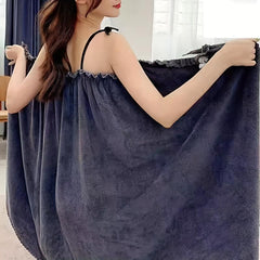 Absorbent Bath Skirt For Adults Bow Decor Bath Wrap Towel Women