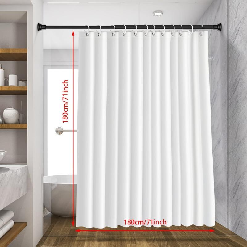 PEVA Shower Curtain Liner with Metal Grommets & Hooks