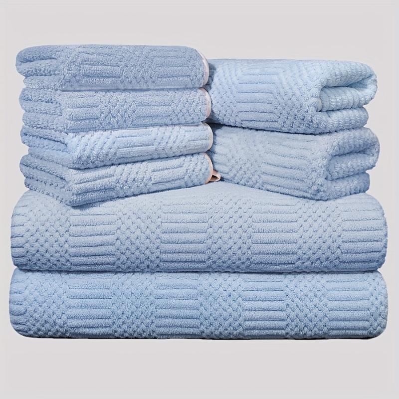 8pcs Microfiber Towel Set Soft & Absorbent Bath Linen Sets