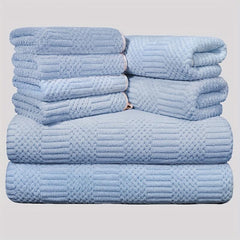 8pcs Microfiber Towel Set Soft & Absorbent Bath Linen Sets
