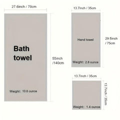 8pcs Microfiber Towel Set Soft & Absorbent Bath Linen Sets