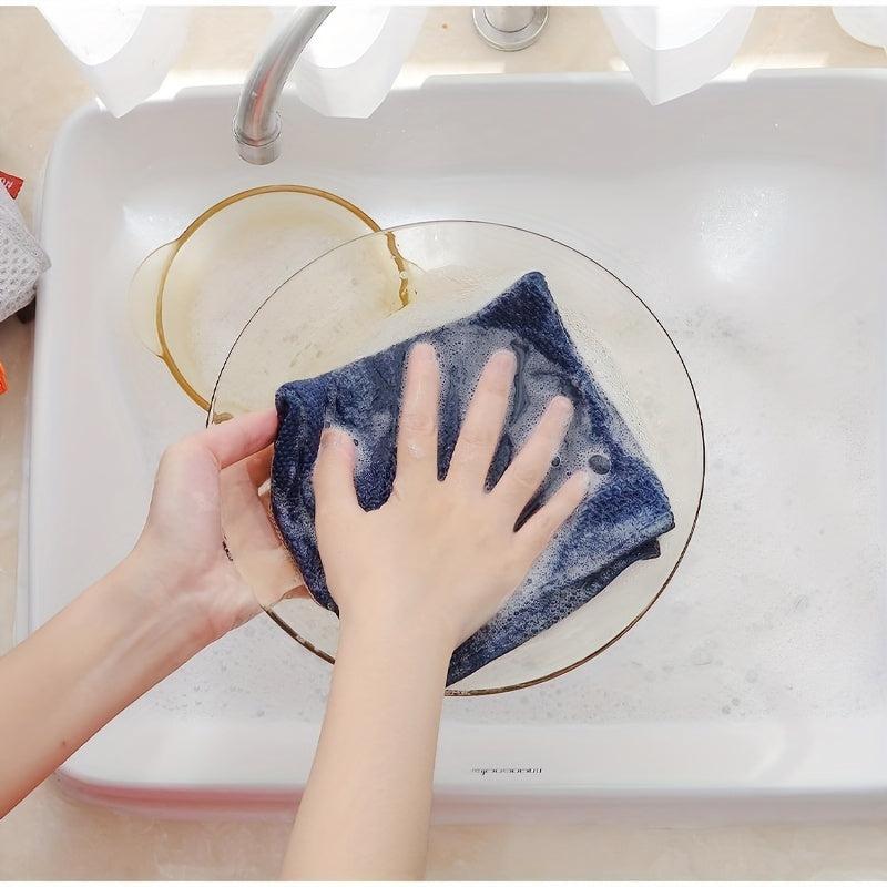 8pcs Washcloths Scouring Pads Soft Absorbent Dish Towel