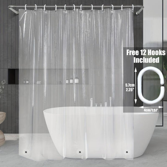 Heavy Duty Peva Shower Curtain - Dry/Wet Separation - Bathroom S