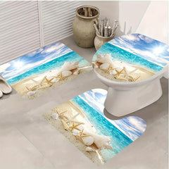 3D Digital Bathroom Waterproof Polyester Shower Curtain
