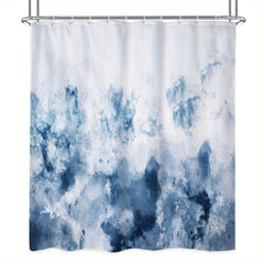 Abstract Leaves Shower Curtain Waterproof Bathroom Curtain 72Wx72H Inch