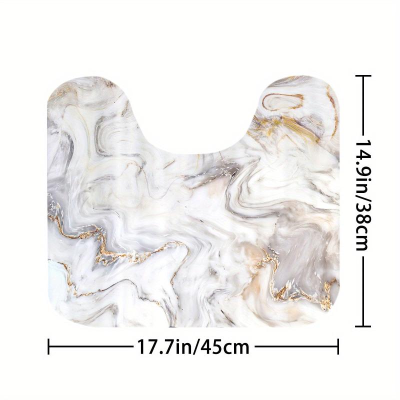 Waterproof Shower Curtain & Bathroom Rug Set with 12 Hooks