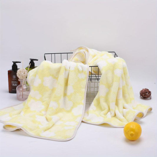 Soft Coral Fleece Bath Towel Absorbent Towel for Home Bathroom