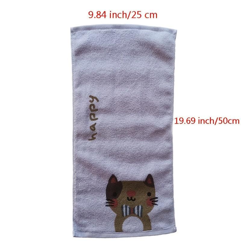 Cartoon Face Towel Soft Bath Towel Bathroom Supplies 24x99cm