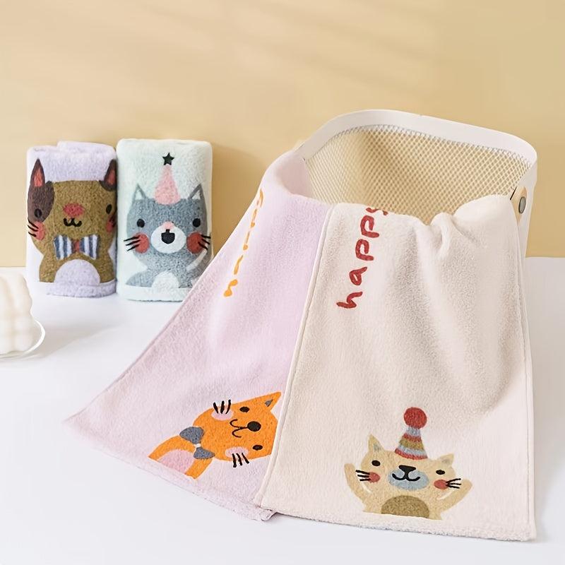 Cartoon Face Towel Soft Bath Towel Bathroom Supplies 24x99cm