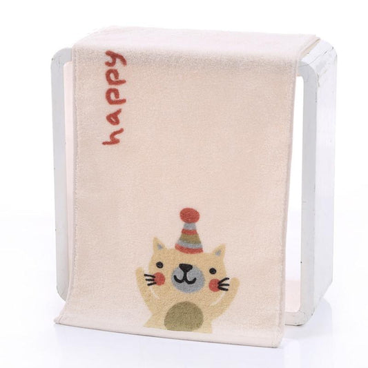 Cartoon Face Towel Soft Bath Towel Bathroom Supplies 24x99cm