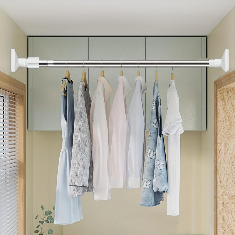 Stainless Steel Telescopic Rod Retractable Curtain Rod Tension Curta