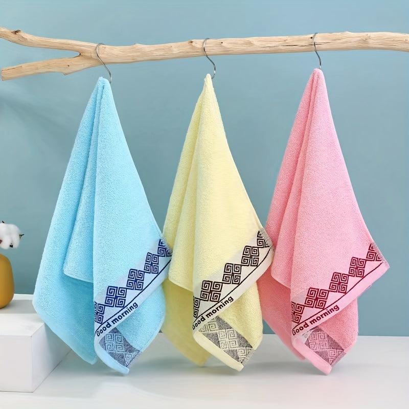 Geometric Pattern Hand Towel Soft Skin-friendly Absorbent Towel