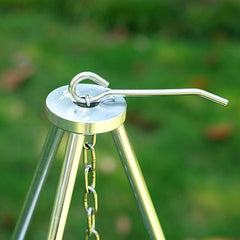 Portable Campfire Tripod BBQ Grill for Camping Cooking