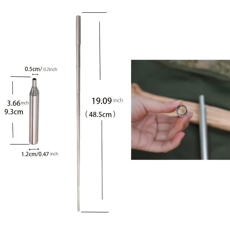 Stainless Steel Fire Blowing Tube Camping Cooking Tool