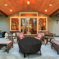 Waterproof Round Fire Pit Cover Full Coverage Patio Fire Pit Cover