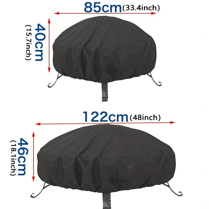 Waterproof Round Fire Pit Cover Full Coverage Patio Fire Pit Cover