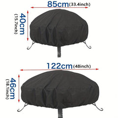 Waterproof Round Fire Pit Cover Full Coverage Patio Fire Pit Cover