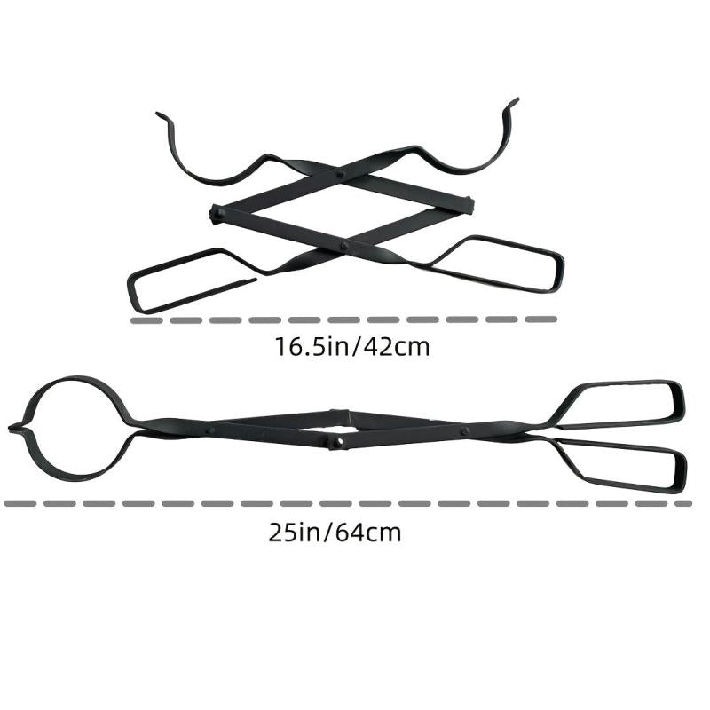 Fireplace Tong Metal Log Grabber Fire Pit Log Tools