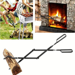 Fireplace Tong Metal Log Grabber Fire Pit Log Tools