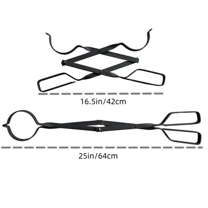 Fireplace Tong Metal Log Grabber Fire Pit Log Tools