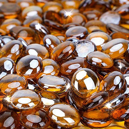 Luster Fire Glass Beads for Fireplace Fire Pit Gas Log Sets Landscaping 2kg