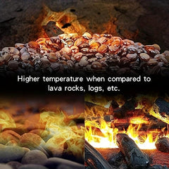 Luster Fire Glass Beads for Fireplace Fire Pit Gas Log Sets Landscaping 2kg