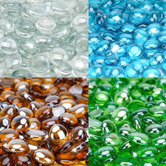 Luster Fire Glass Beads for Fireplace Fire Pit Gas Log Sets Landscaping 2kg