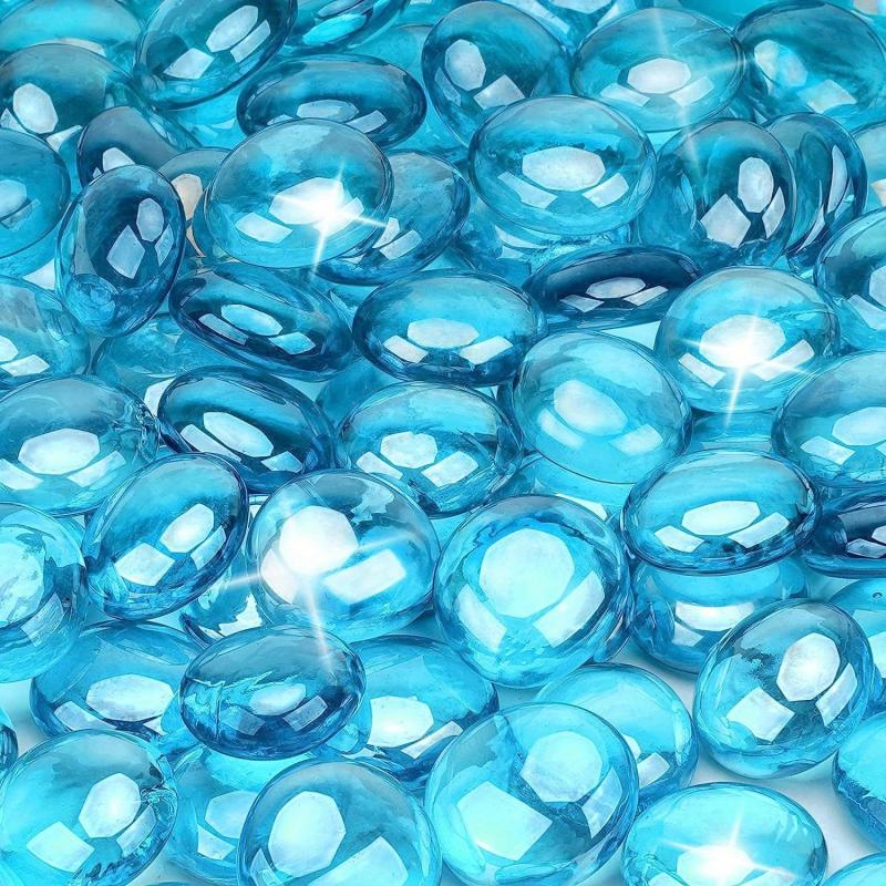 Luster Fire Glass Beads for Fireplace Fire Pit Gas Log Sets Landscaping 2kg