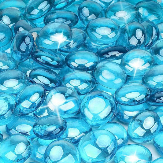 Luster Fire Glass Beads for Fireplace Fire Pit Gas Log Sets Landscaping 2kg