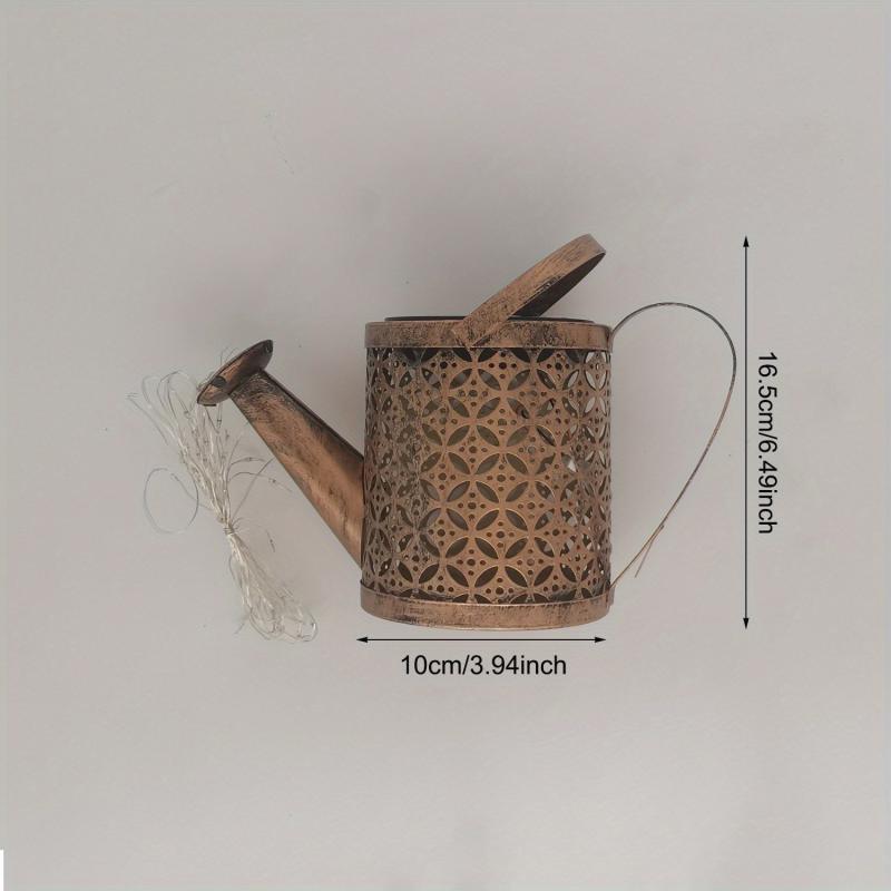 Solar Watering Can Lamp Hanging Waterfall Outdoor Garden Decoration