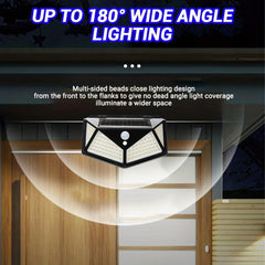 Solar Waterproof LED Wall Lamp for Outdoor Party Yard Decor